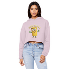 TRASH CAN MAN Cropped Raw Edge Boyfriend Hoodie