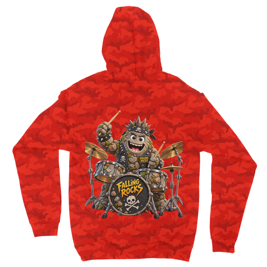 Falling Rocks COllection Camouflage Adult Hoodie