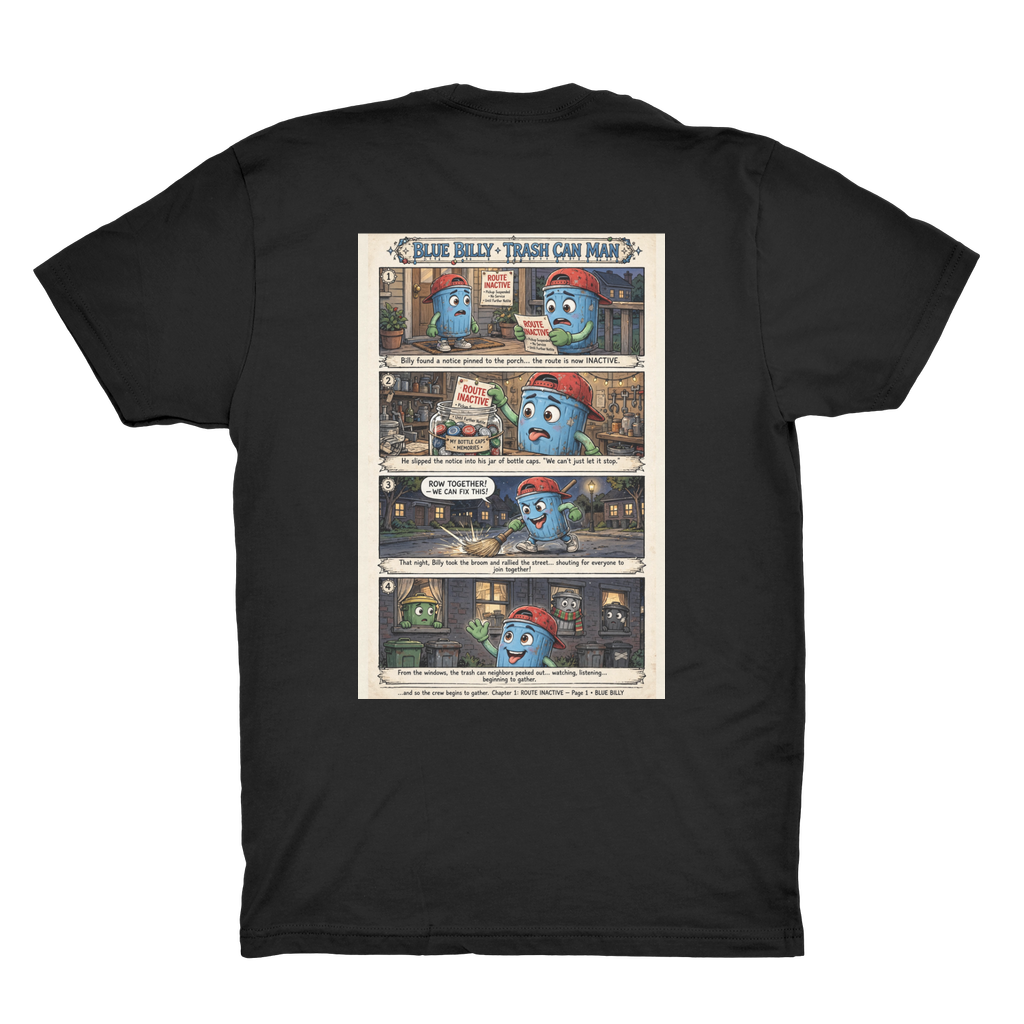 Trash Can Row Organic Adult T-Shirt