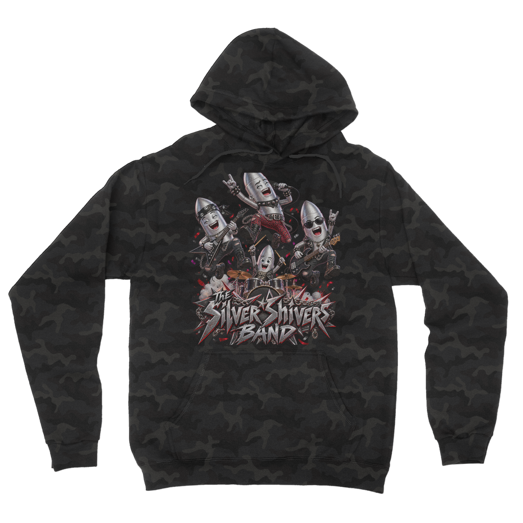 The Silver Shivers Band Camouflage Adult Hoodie