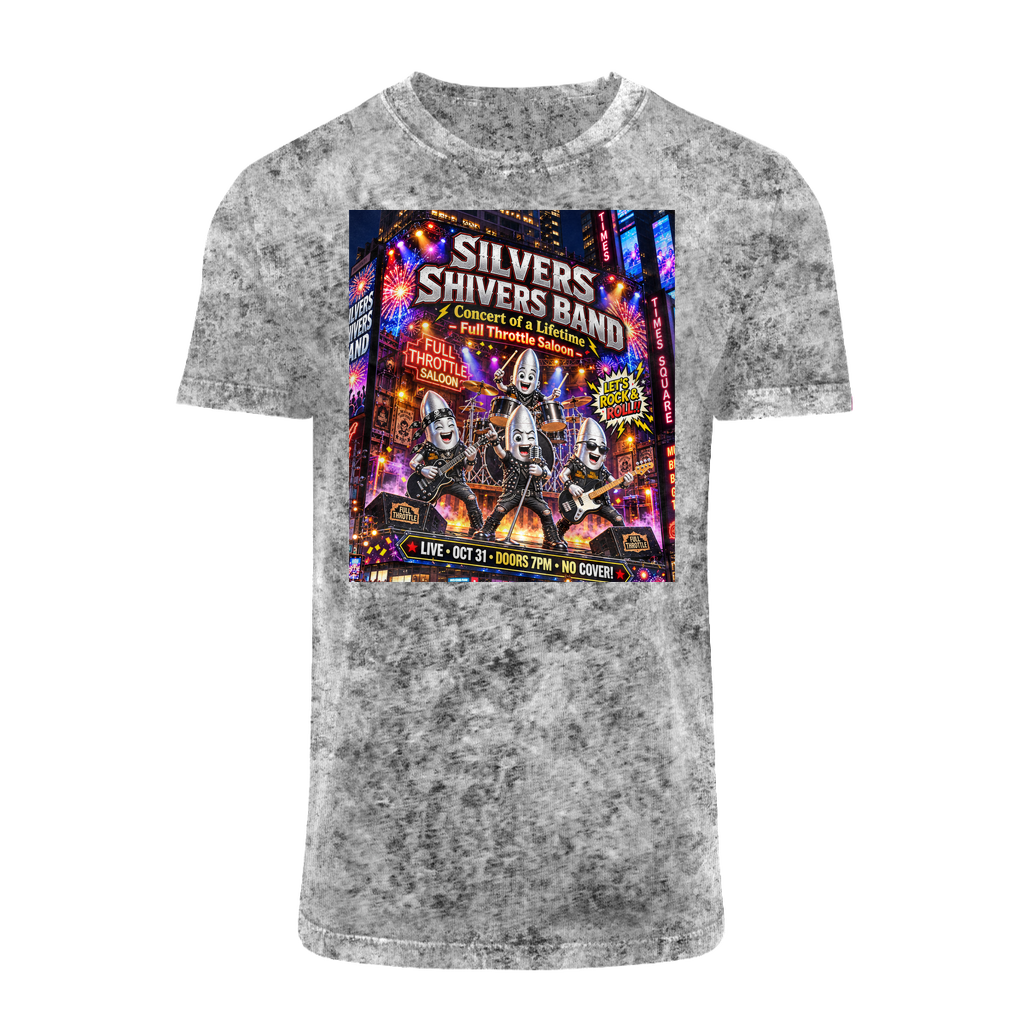The Silver Shivers Band Acid Washed T-Shirt