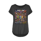 Trash Can Row CONCERT FOR A LIFETIME Women's Long Slub T-Shirt XS-5XL