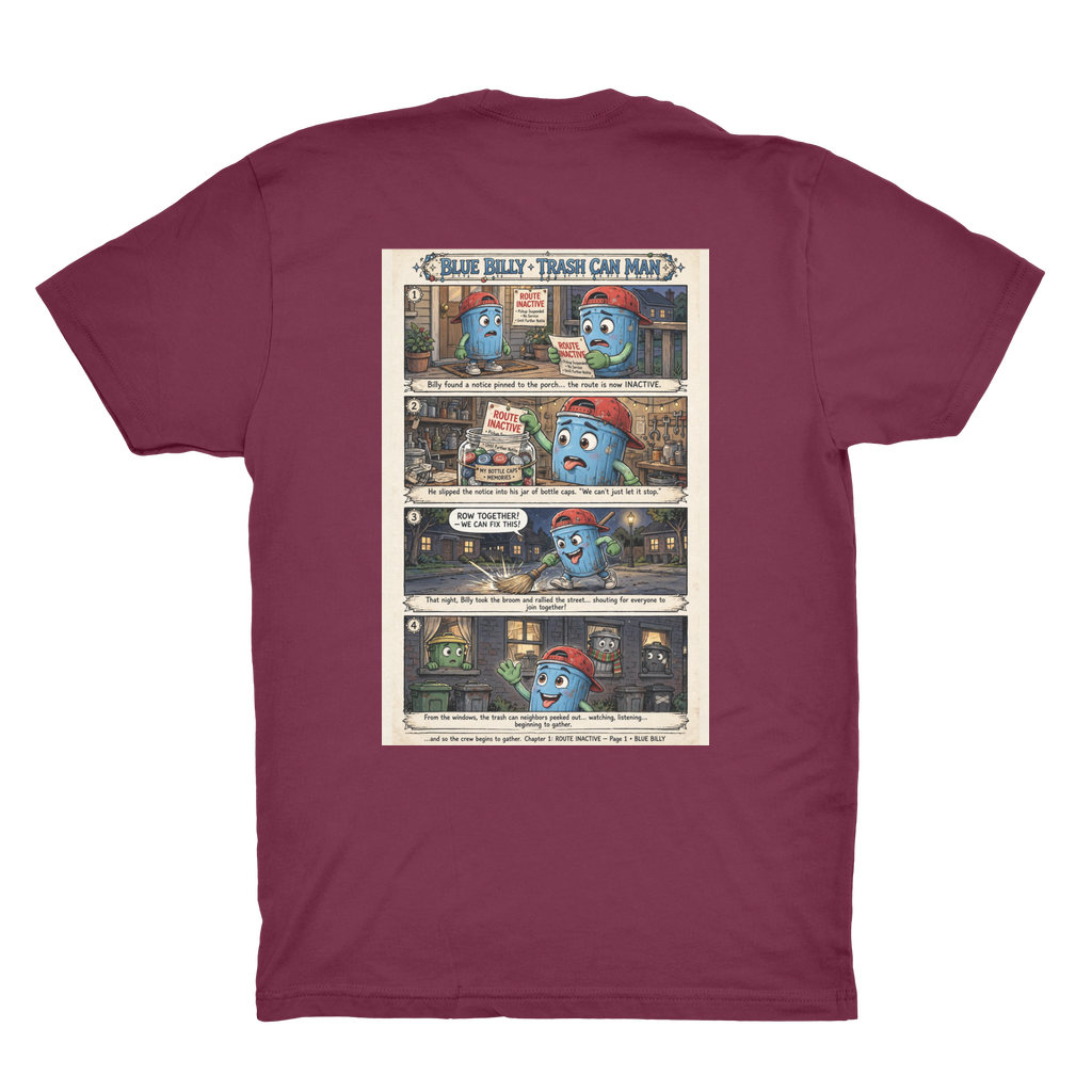 Trash Can Row Organic Adult T-Shirt