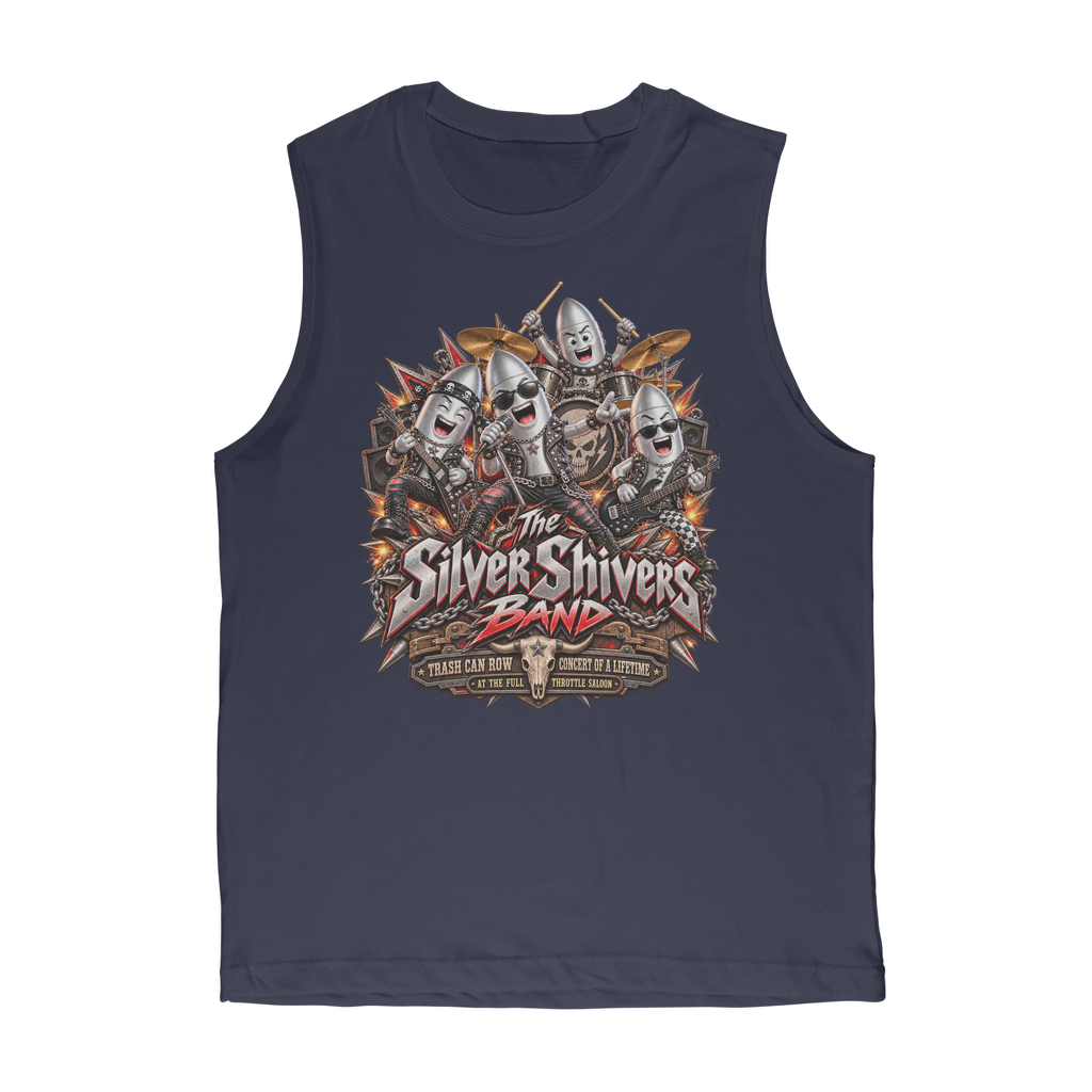The Silver Shivers Band Classic Adult Muscle Top