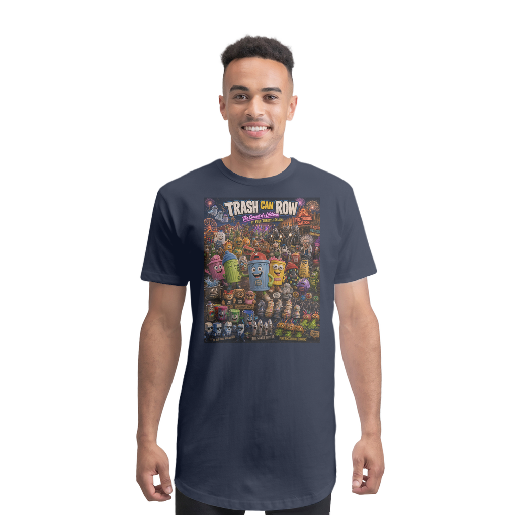 Trash Can Row CONCERT FOR A LIFETIME Premium Long Body T-Shirt
