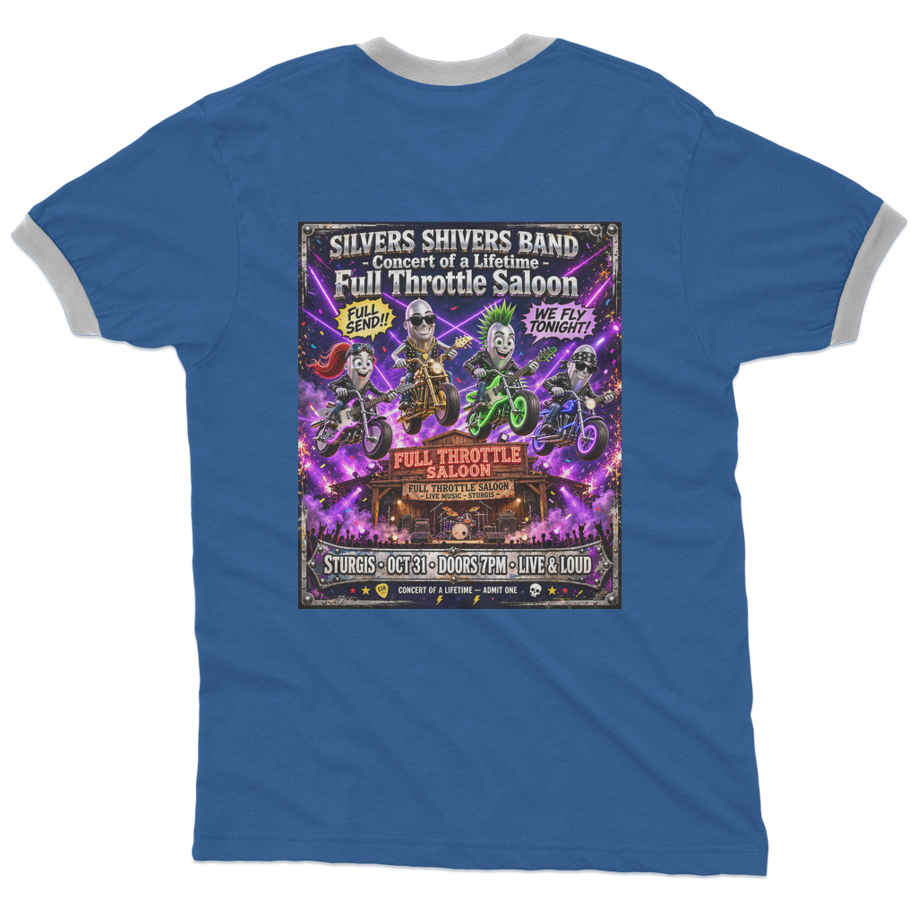 The Silver Shivers Band Adult Ringer T-Shirt