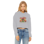 SARCASM 105 Ladies Cropped Raw Edge Hoodie