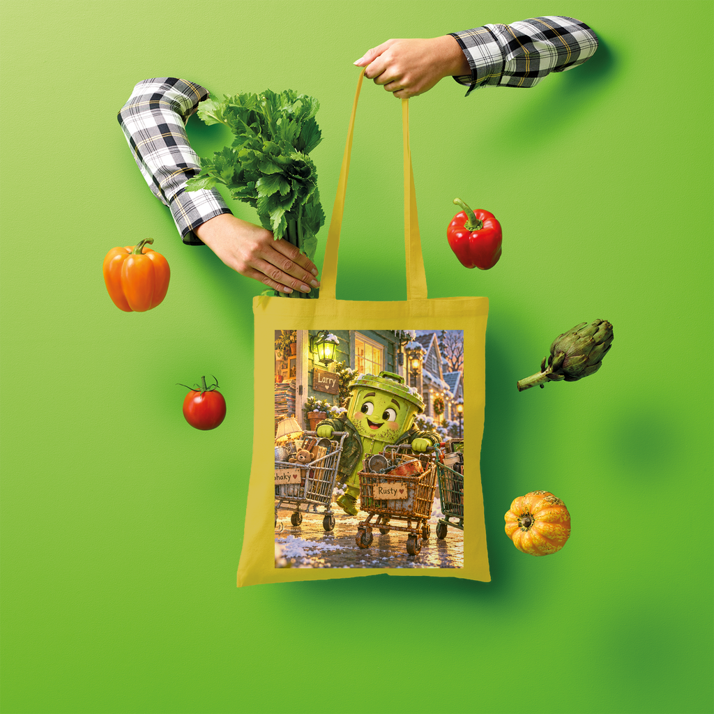 Trash Can Row Shopper Tote Bag
