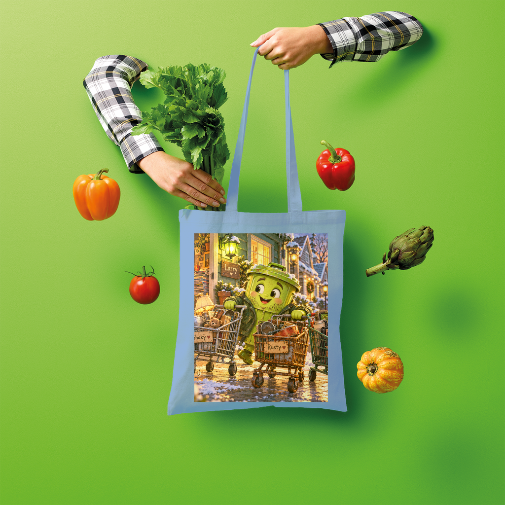 Trash Can Row Shopper Tote Bag