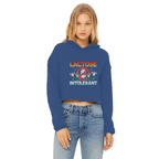 AOB Ladies Cropped Raw Edge Hoodie