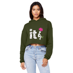 SARCASM 105 Cropped Raw Edge Boyfriend Hoodie