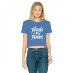 Falling Rocks COllection Classic Women's Cropped Raw Edge T-Shirt