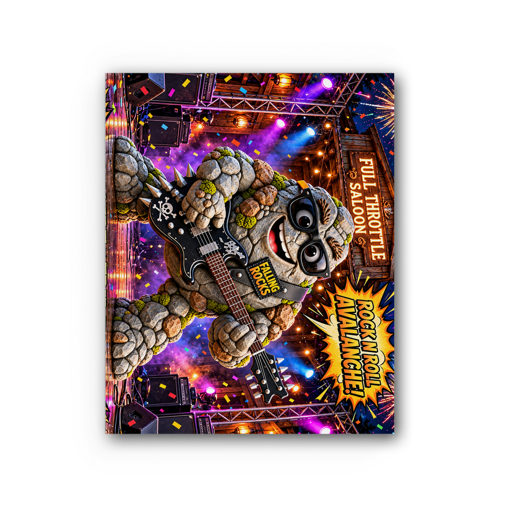 Falling Rocks Collection Premium Stretched Canvas