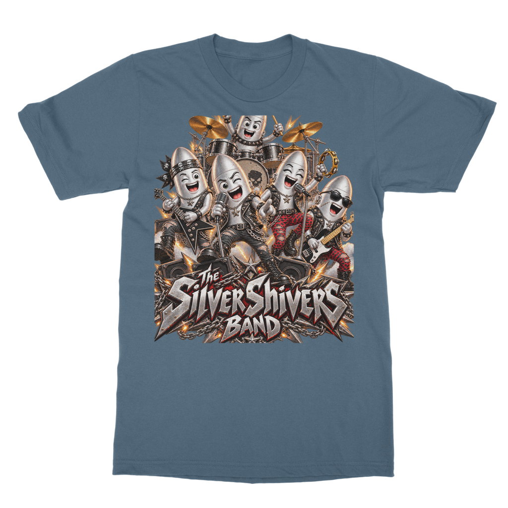 The Silver Shivers Band Classic Heavy Cotton Adult T-Shirt