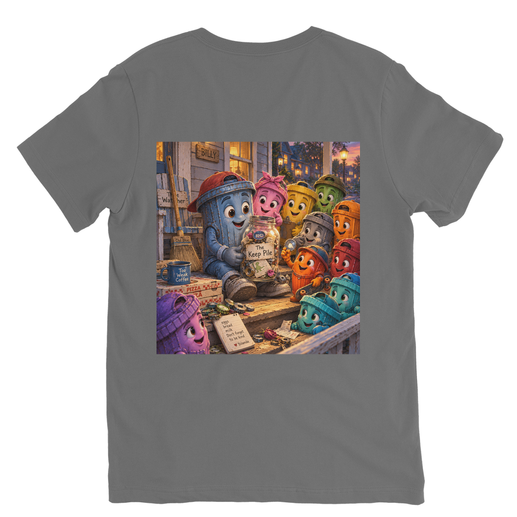 Trash Can Row – Classic V-Neck T-Shirt