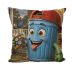 Trash Can Row Throw Pillow with Insert