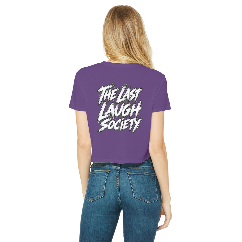 The Last Laugh Society Classic Women's Cropped Raw Edge T-Shirt
