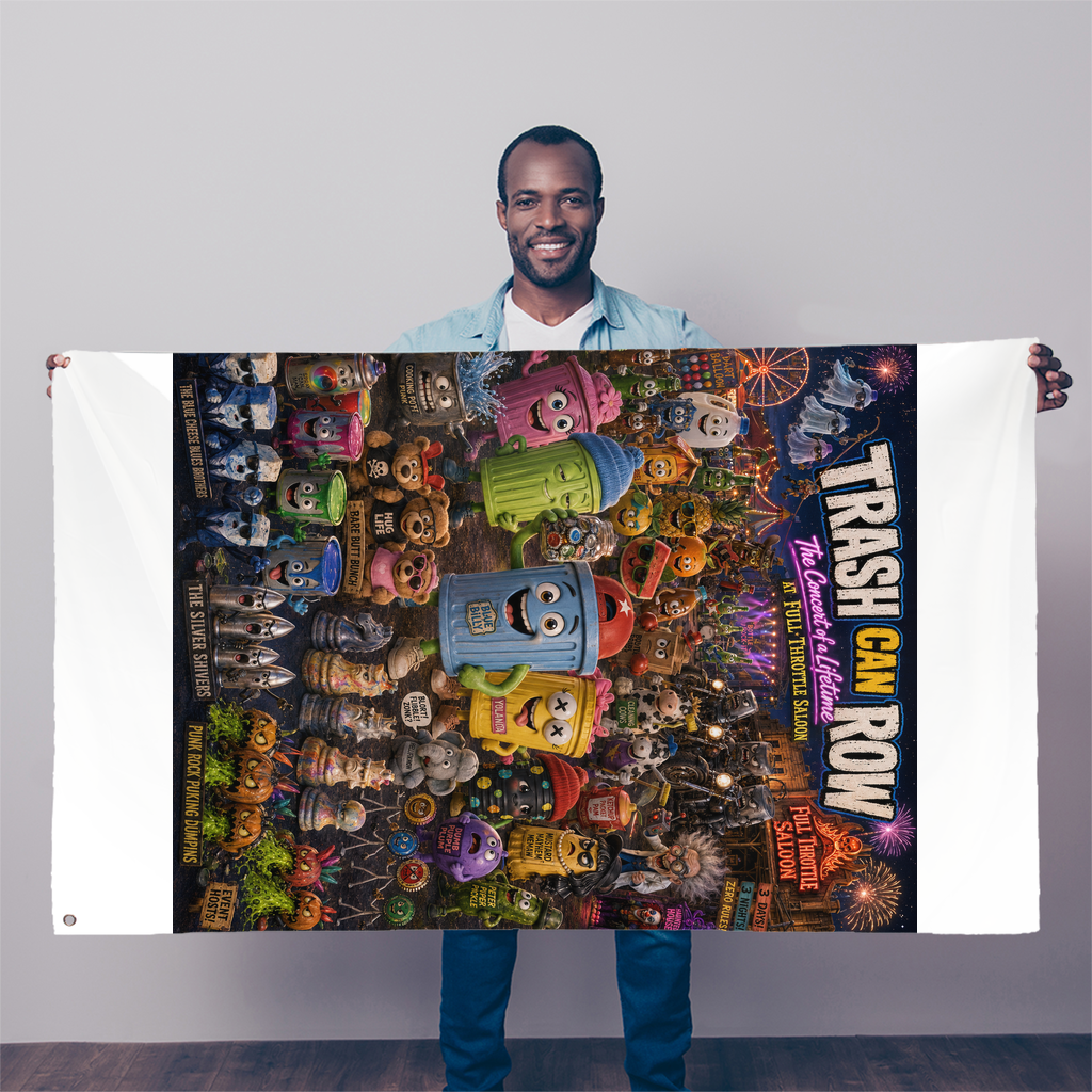 Trash Can Row: Concert for a Lifetime – Sublimation Flag