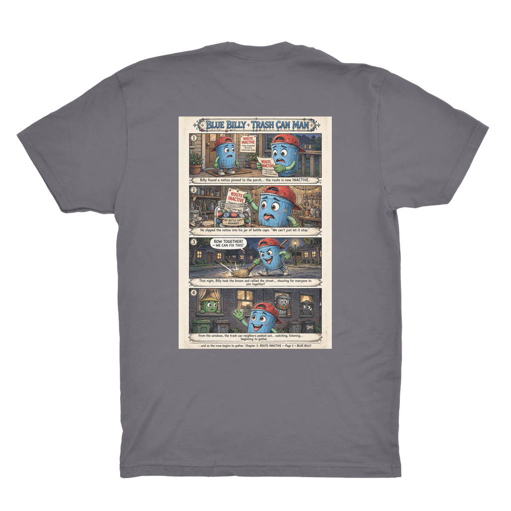 Trash Can Row Organic Adult T-Shirt