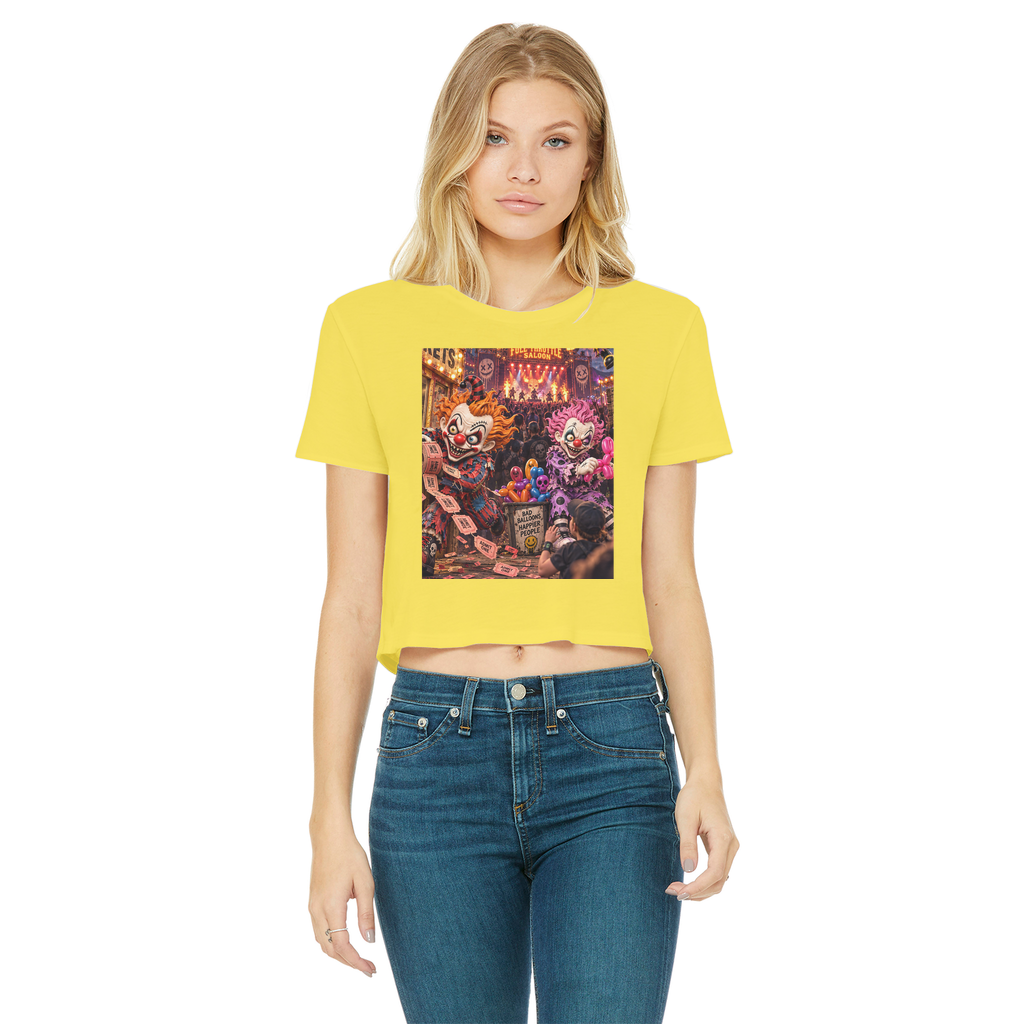 The Last Laugh Society Classic Women's Cropped Raw Edge T-Shirt