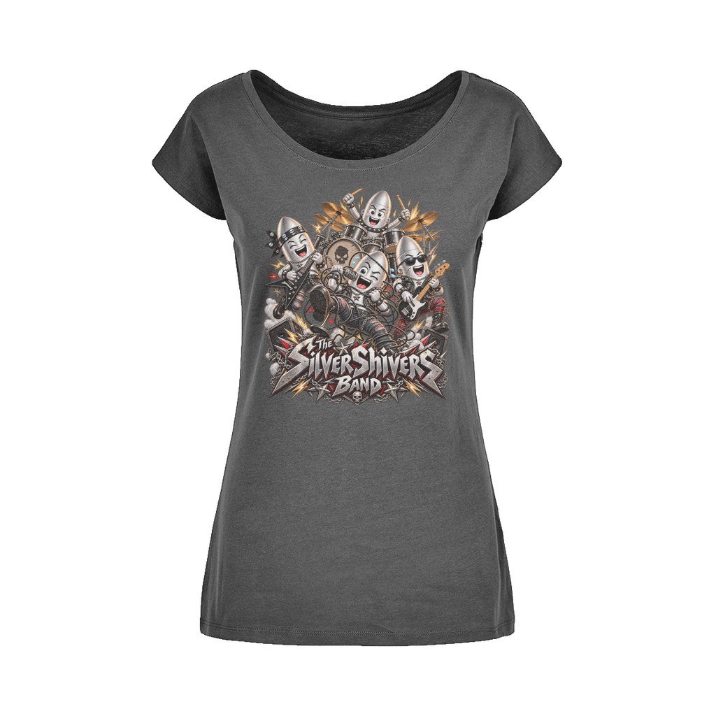 The Silver Shivers Band Wide Neck Womens T-Shirt XS-5XL
