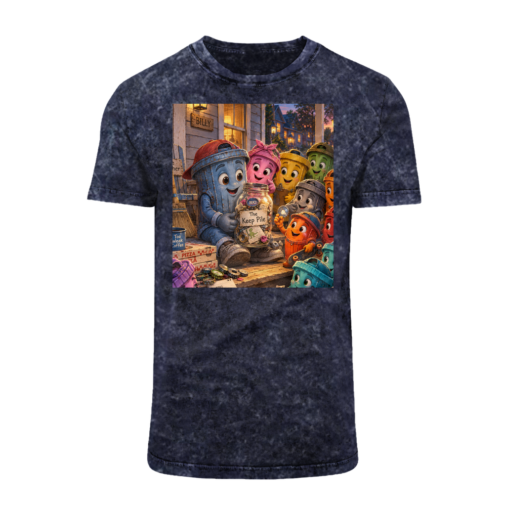 Trash Can Row Acid Washed T-Shirt