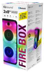 Supersonic 2 x 8" Bluetooth Speaker FIRE BOX with FM Radio and Remote Control