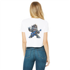 Falling Rocks COllection Classic Women's Cropped Raw Edge T-Shirt