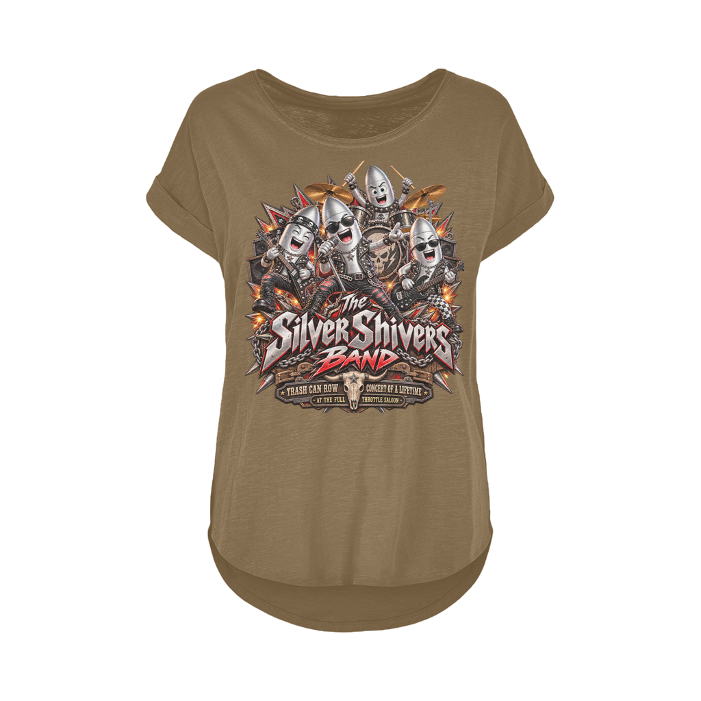 The Silver Shivers Band Women's Long Slub T-Shirt XS-5XL
