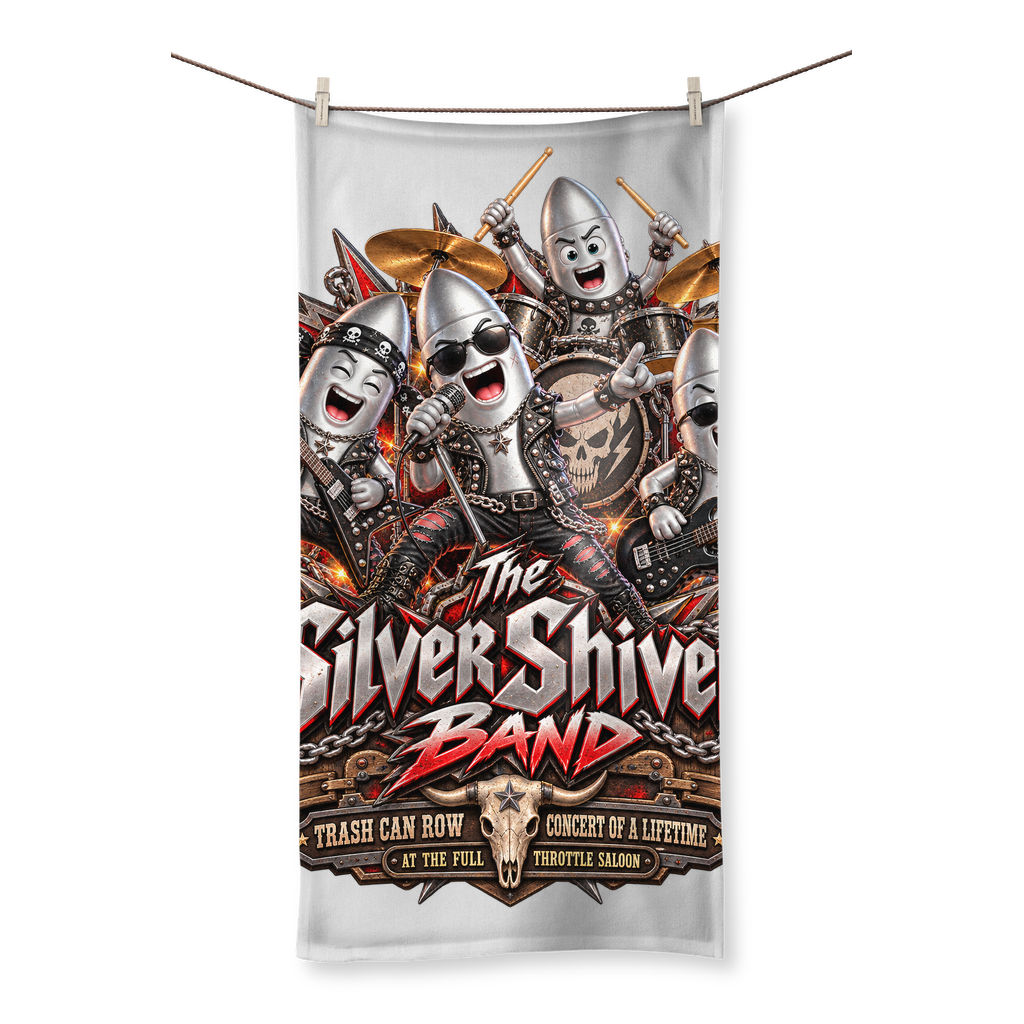 The Silver Shivers Band Sublimation All Over Towel