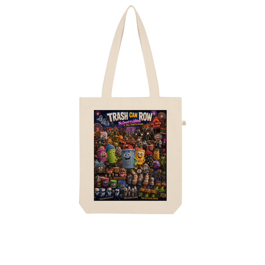 Trash Can Row CONCERT FOR A LIFETIME Organic Tote Bag