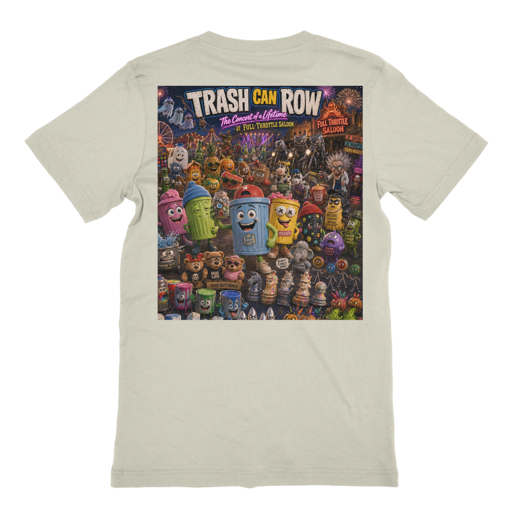 Trash Can Row: Concert for a Lifetime – Premium Jersey Adult T-Shirt