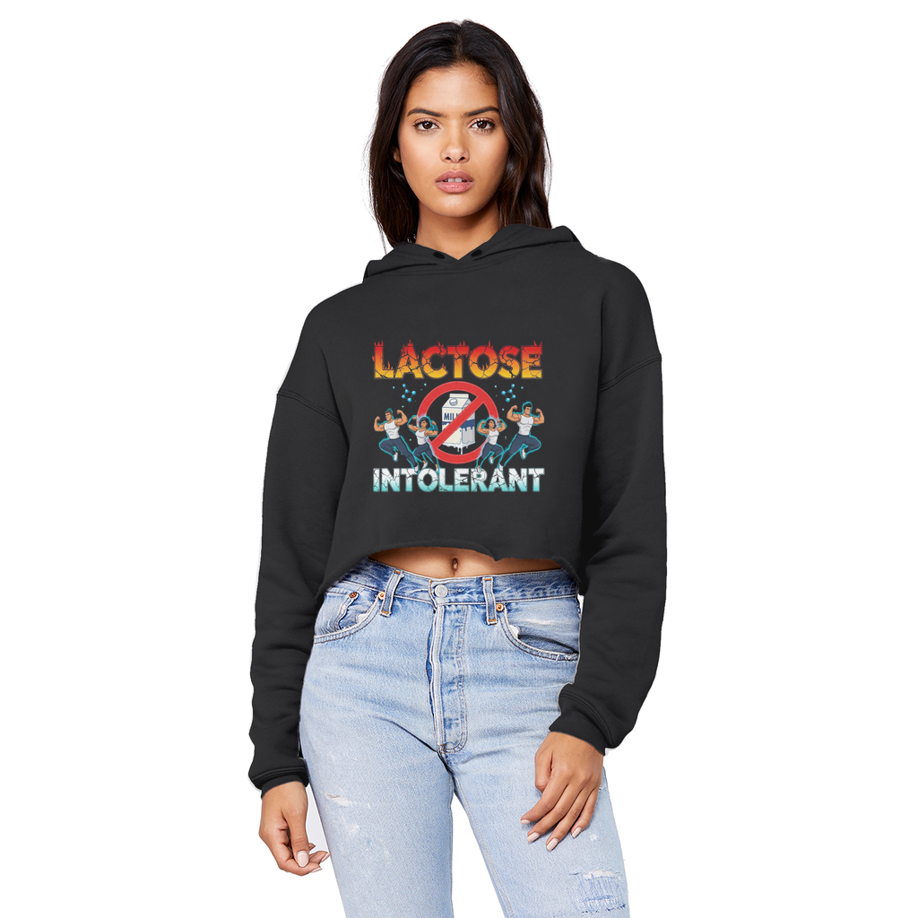 AOB Cropped Raw Edge Boyfriend Hoodie