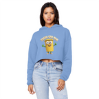 TRASH CAN MAN Cropped Raw Edge Boyfriend Hoodie