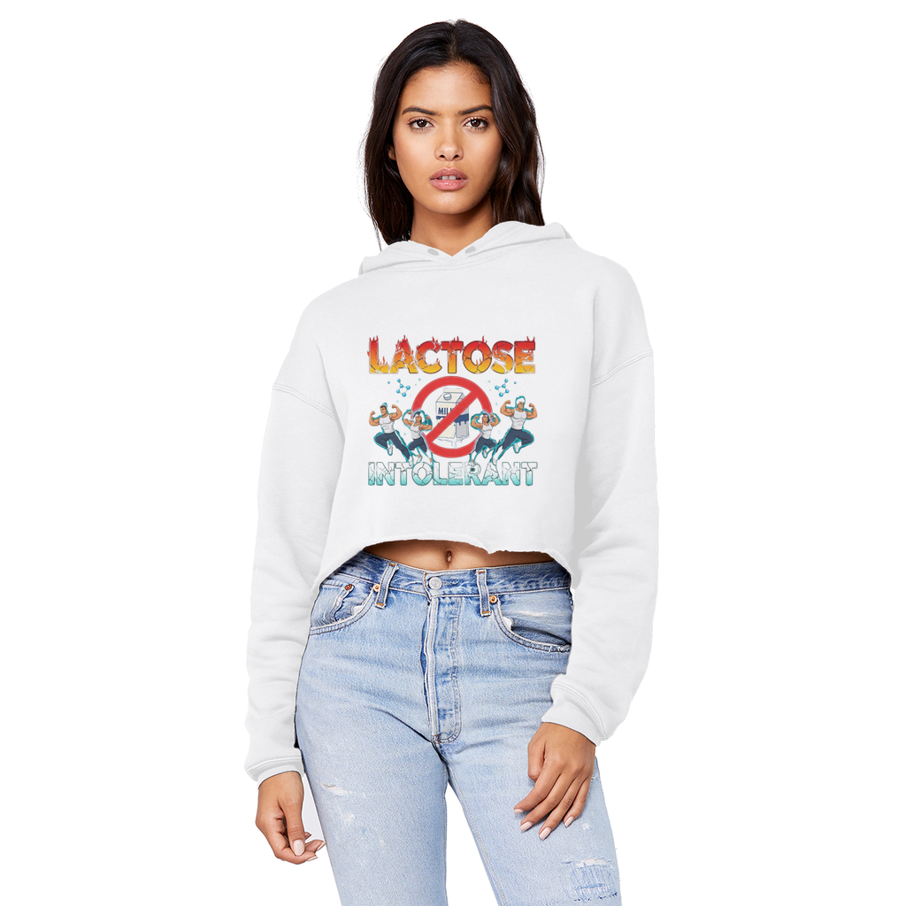 AOB Cropped Raw Edge Boyfriend Hoodie