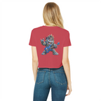 Falling Rocks COllection Classic Women's Cropped Raw Edge T-Shirt