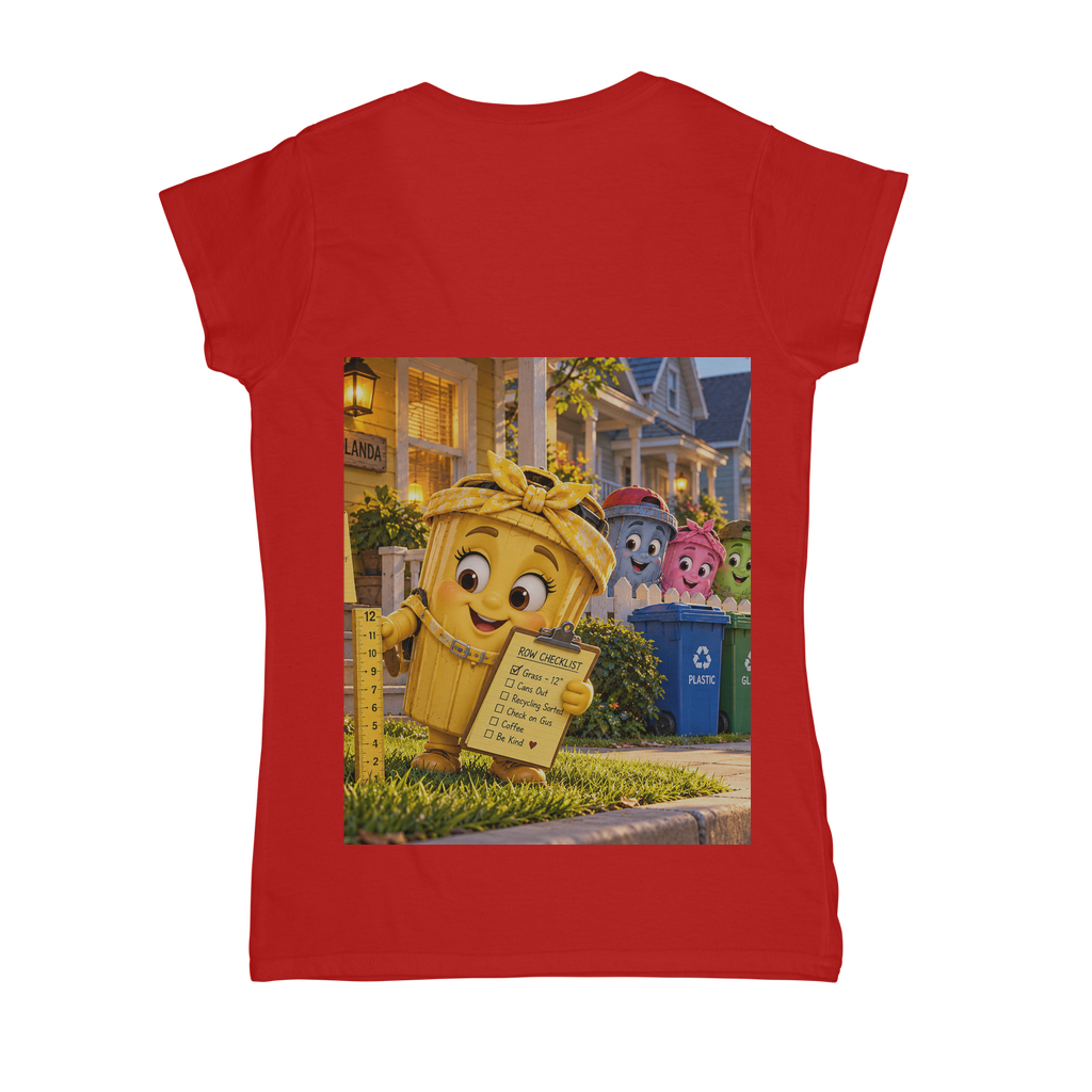 Trash Can Row Classic Women's V-Neck T-Shirt