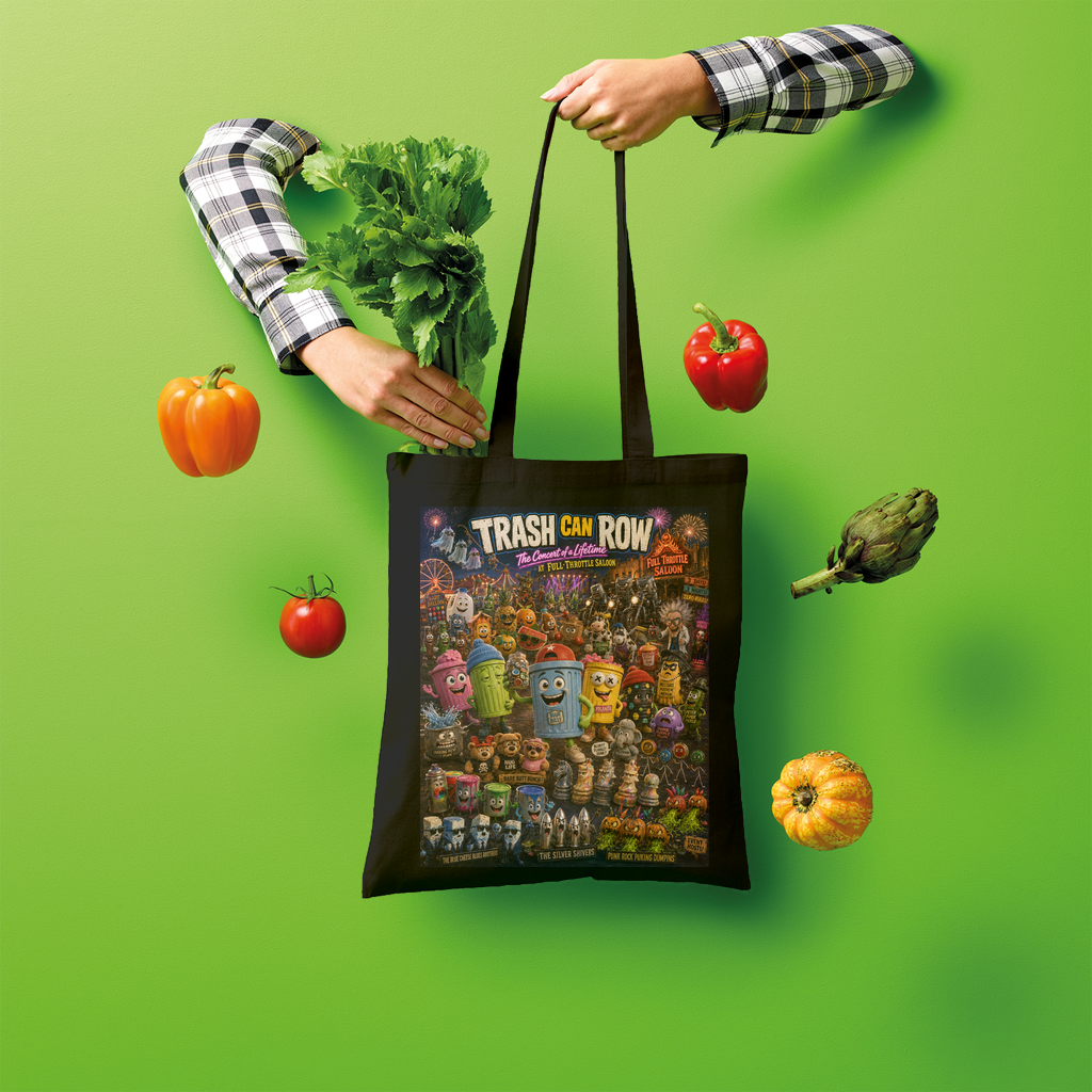 Trash Can Row CONCERT FOR A LIFETIME Shopper Tote Bag
