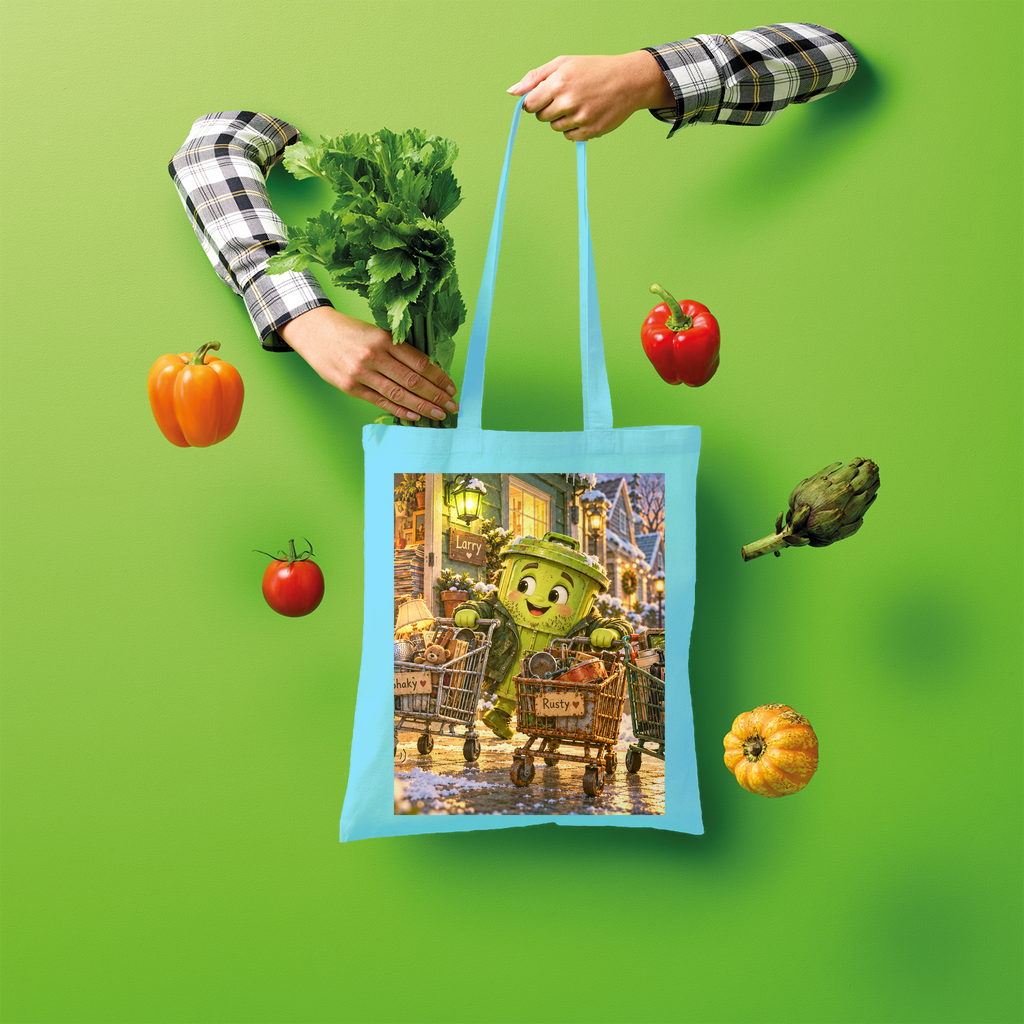 Trash Can Row Shopper Tote Bag