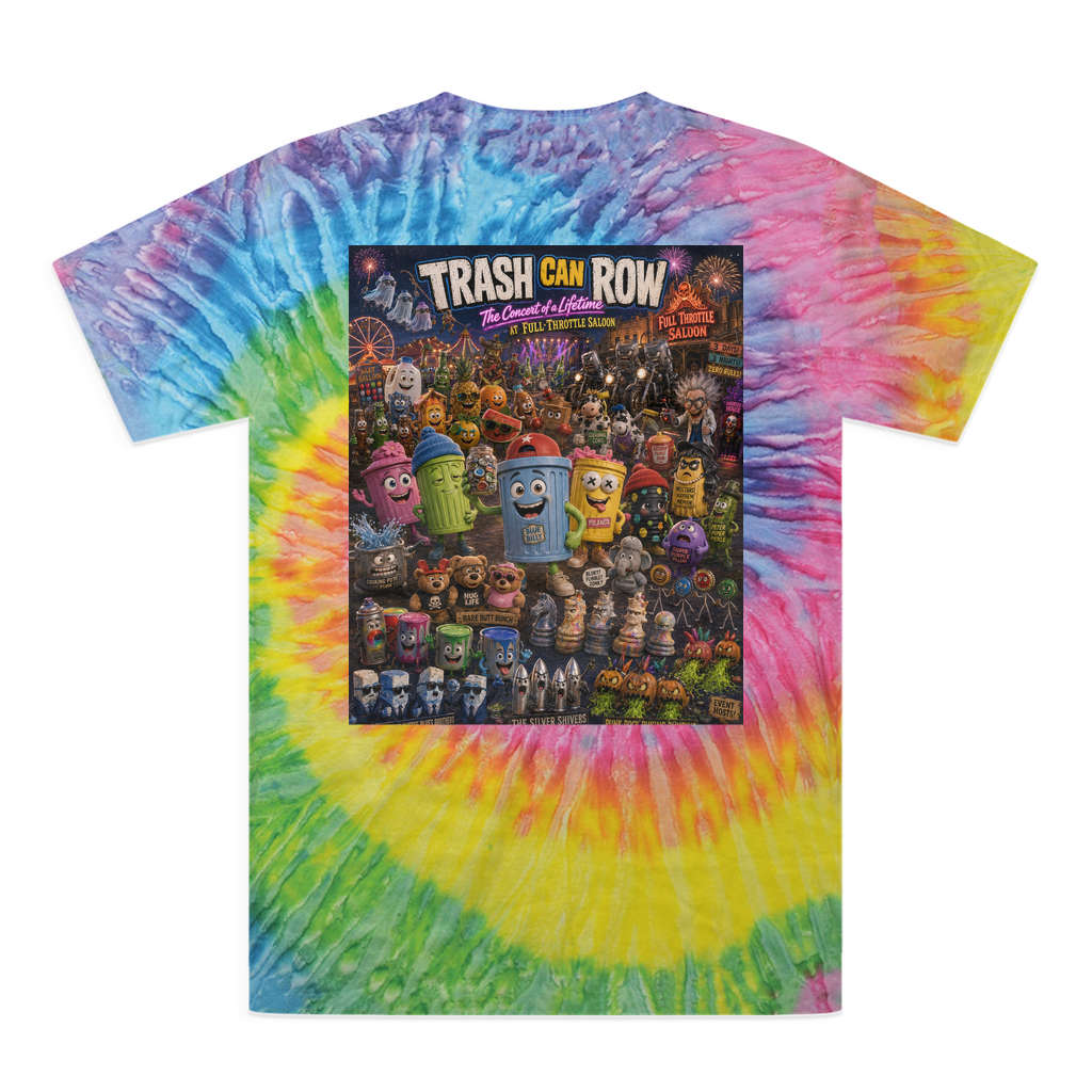 Trash Can Row CONCERT FOR A LIFETIME Tie-Dye T-Shirt