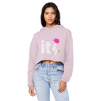 SARCASM 105 Cropped Raw Edge Boyfriend Hoodie