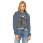 ANGRY CAN MAN 3.0 Ladies Cropped Raw Edge Hoodie