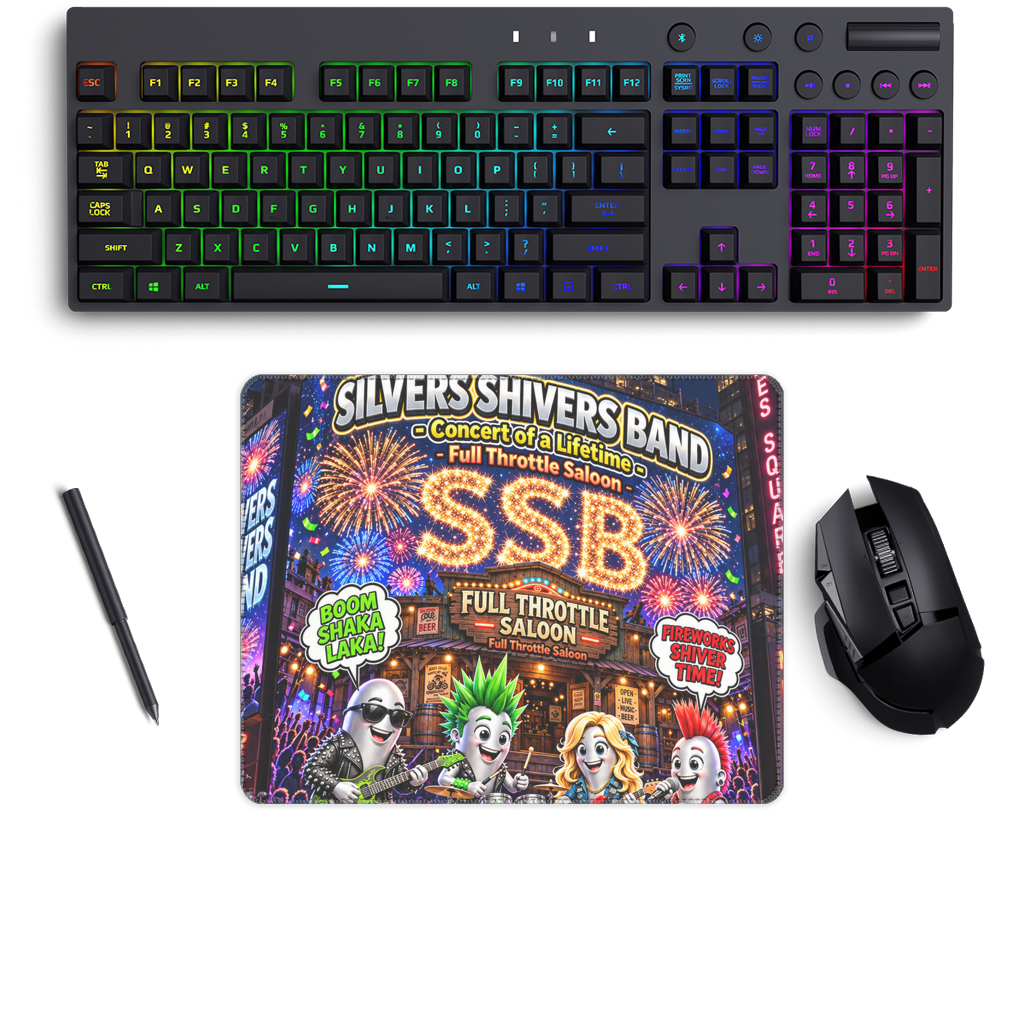 The Silver Shivers Band Medium Gaming Pad