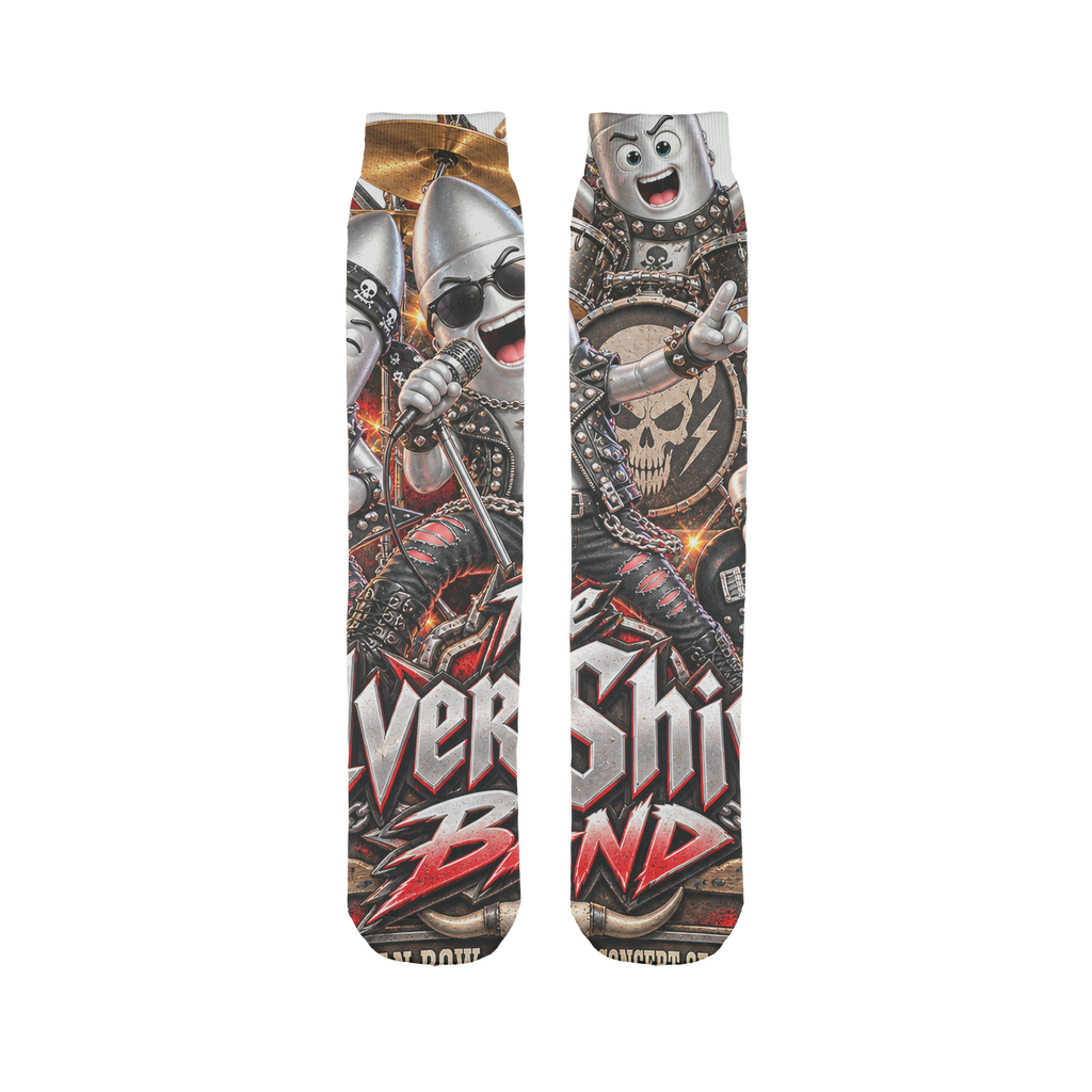 The Silver Shivers Band Sublimation Sock