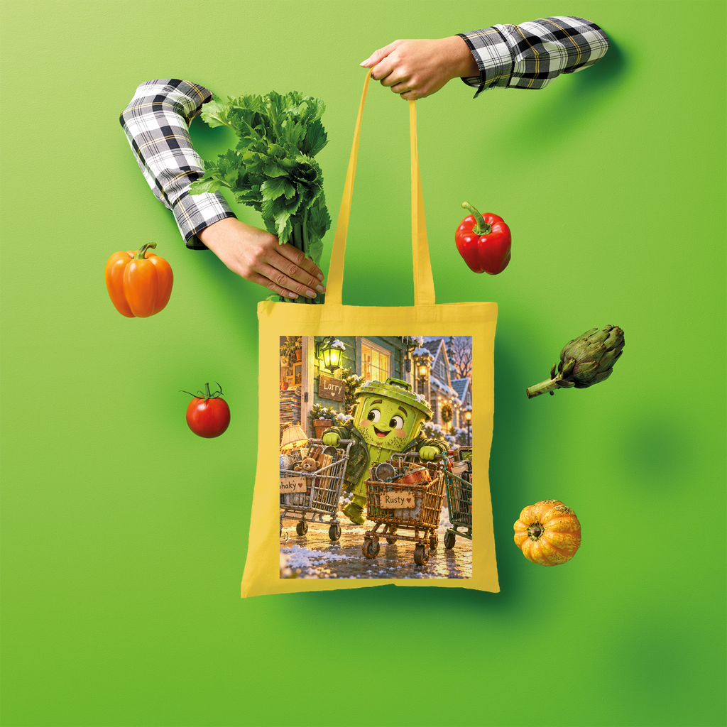Trash Can Row Shopper Tote Bag