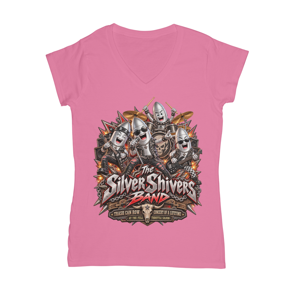 The Silver Shivers Band Classic Women's V-Neck T-Shirt