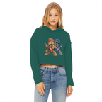 Falling Rocks COllection Ladies Cropped Raw Edge Hoodie