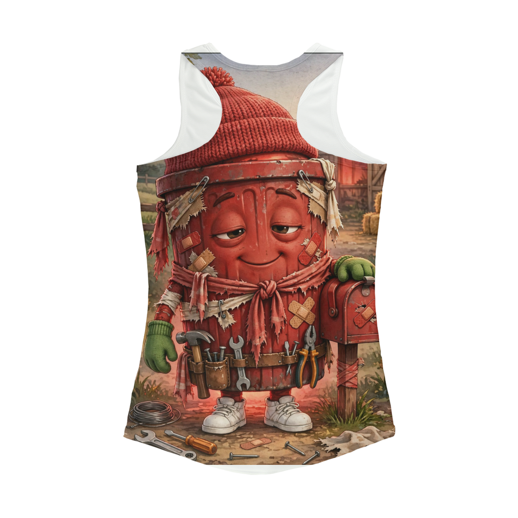 Trash Can Row – Women Performance Tank Top