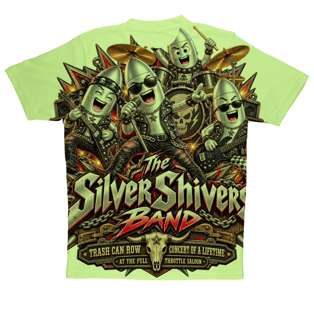 The Silver Shivers Band Sublimation Performance Adult T-Shirt