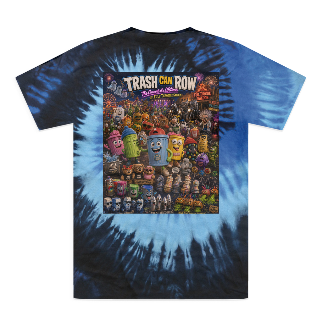 Trash Can Row CONCERT FOR A LIFETIME Tie-Dye T-Shirt